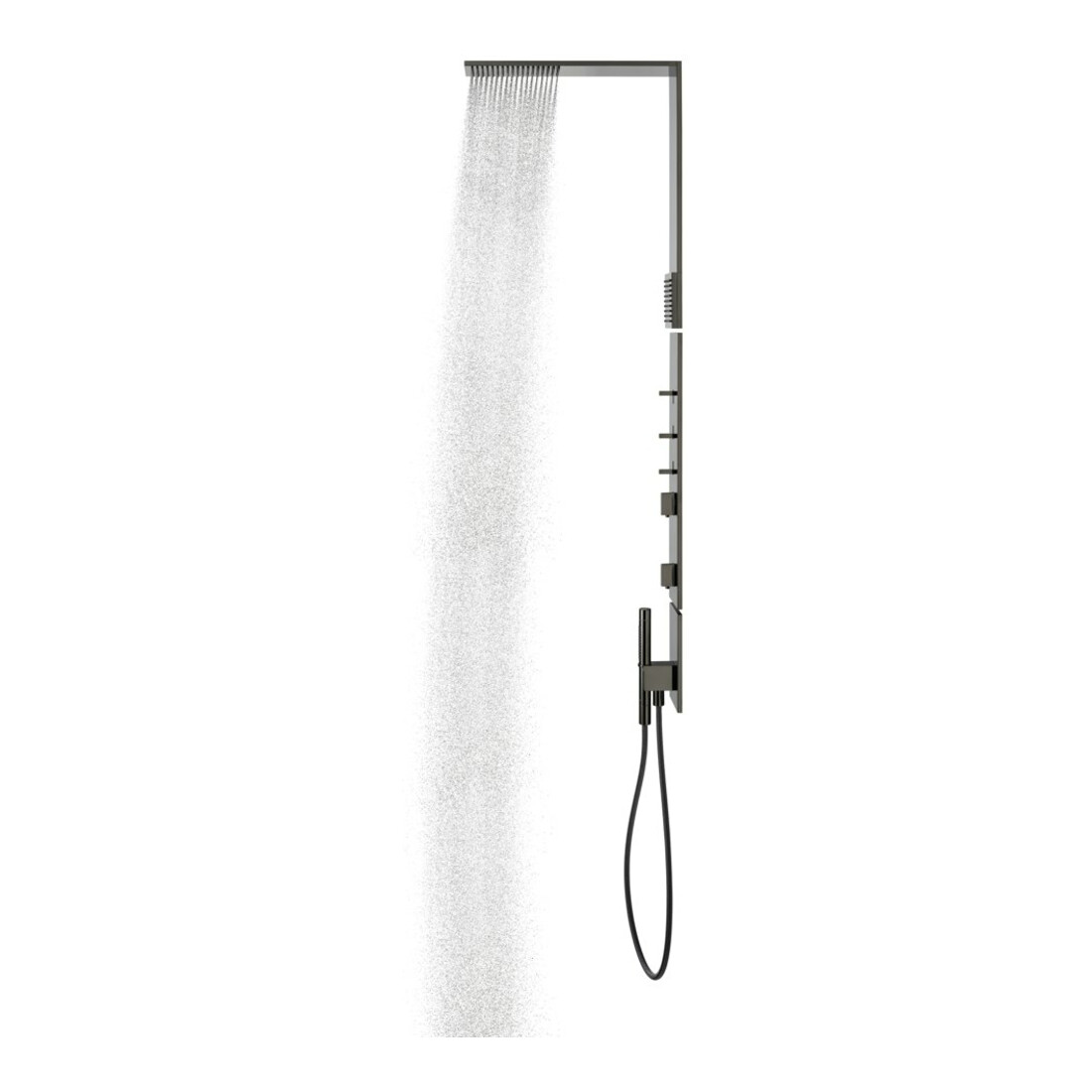 hansgrohe Axor D-Pane Ensemble de douche m TH, KB, 110x220mm, 1 an, SB, bleu poli vc