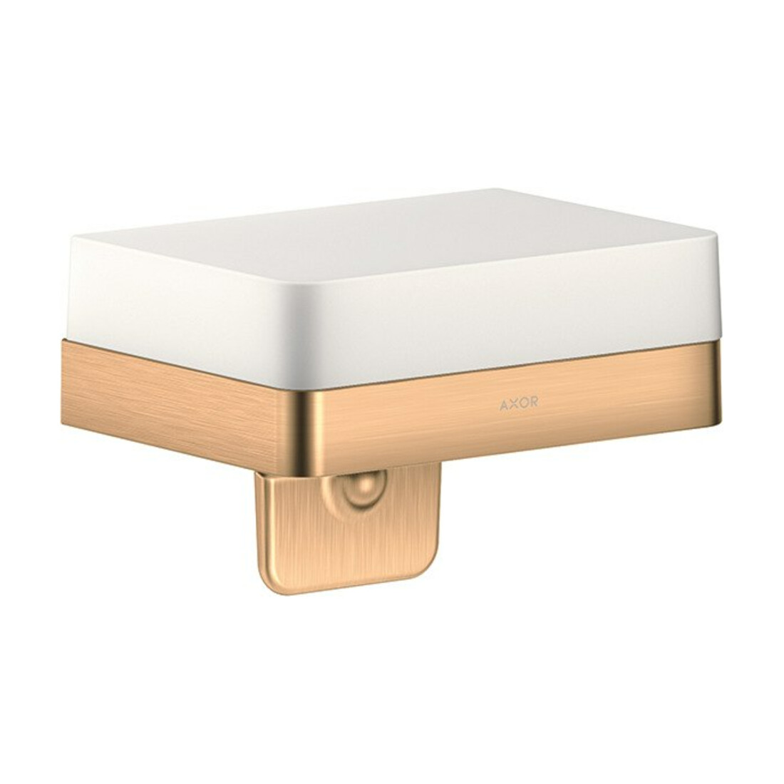 hansgrohe Axor distributeur de lotion universel avec étagère, verre, bronze brossé