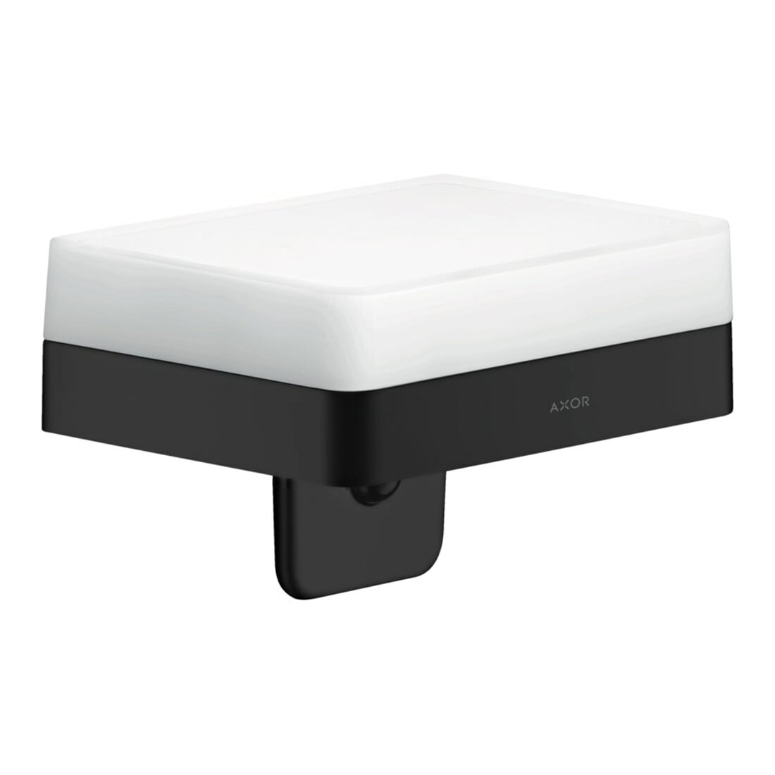 hansgrohe Axor Distributeur de lotion universel avec tablette, verre, noir mat