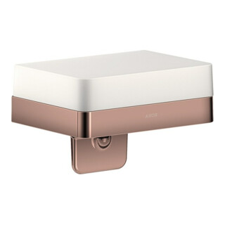 hansgrohe Axor Distributeur de lotion universel avec tablette, verre, or rouge poli