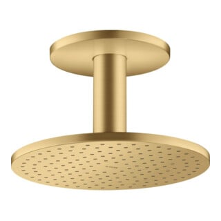 hansgrohe Axor Douche de tête 250 2jets avec raccord plafond, optique or brossé
