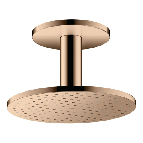 hansgrohe Axor Douche de tête 250 2jets avec raccord plafond, or rouge poli