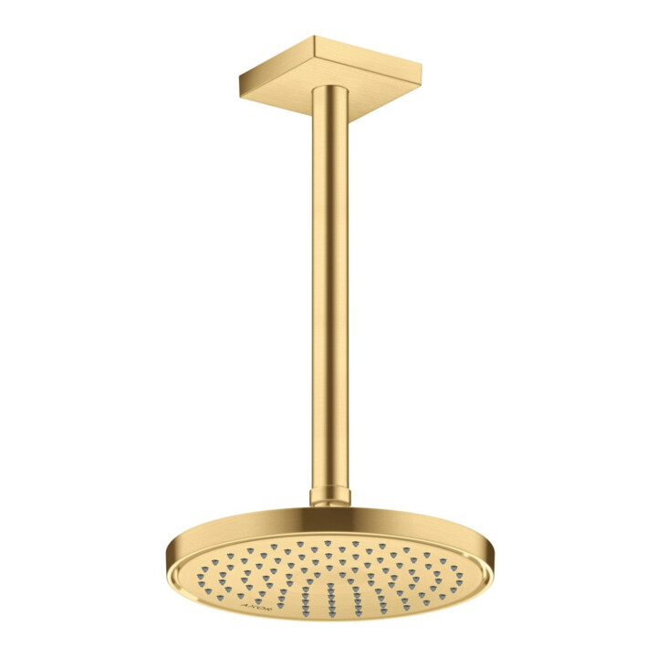 hansgrohe Axor Douche de tête EcoSmart encastrée, 220 mm, 1 an, doré brossé optique