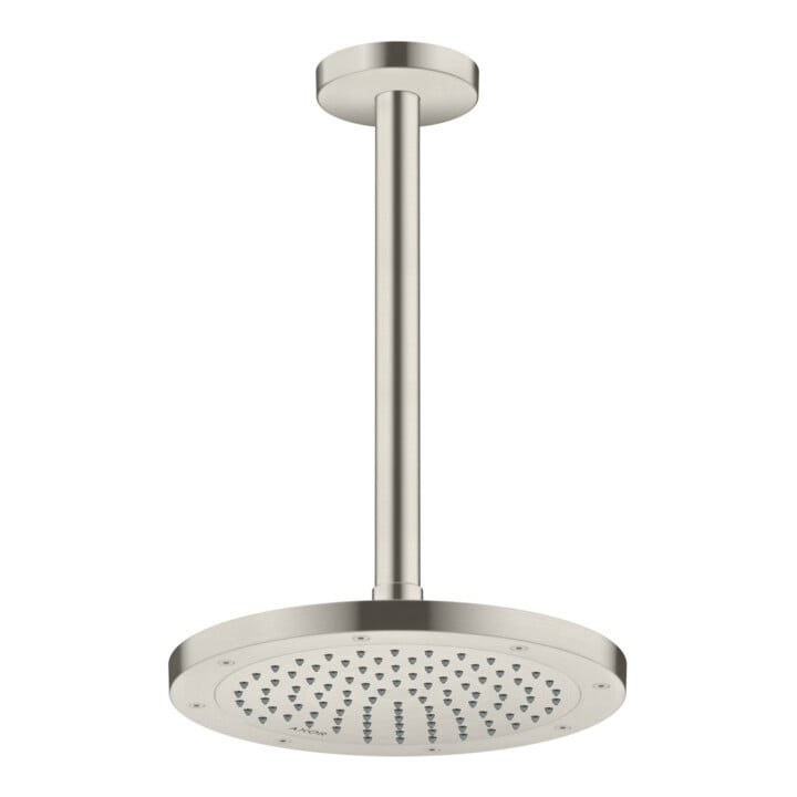 hansgrohe Axor Douche de tête EcoSmart encastrée, 245 mm, 1 jet, aspect inox
