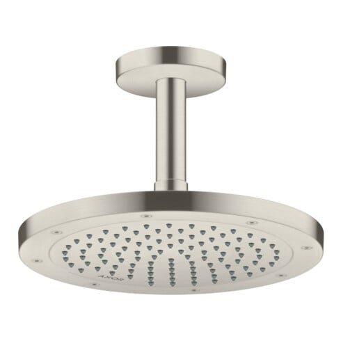hansgrohe Axor Douche de tête EcoSmart encastrée, 245 mm, 1 jet, aspect inox