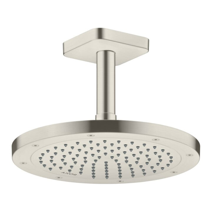 hansgrohe Axor Douche de tête EcoSmart encastrée, 245 mm, 1 jet, aspect inox