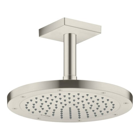 hansgrohe Axor Douche de tête EcoSmart encastrée, 245 mm, 1 jet, aspect inox