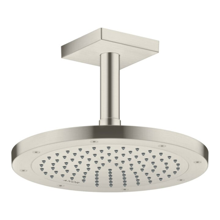 hansgrohe Axor Douche de tête EcoSmart encastrée, 245 mm, 1 jet, aspect inox