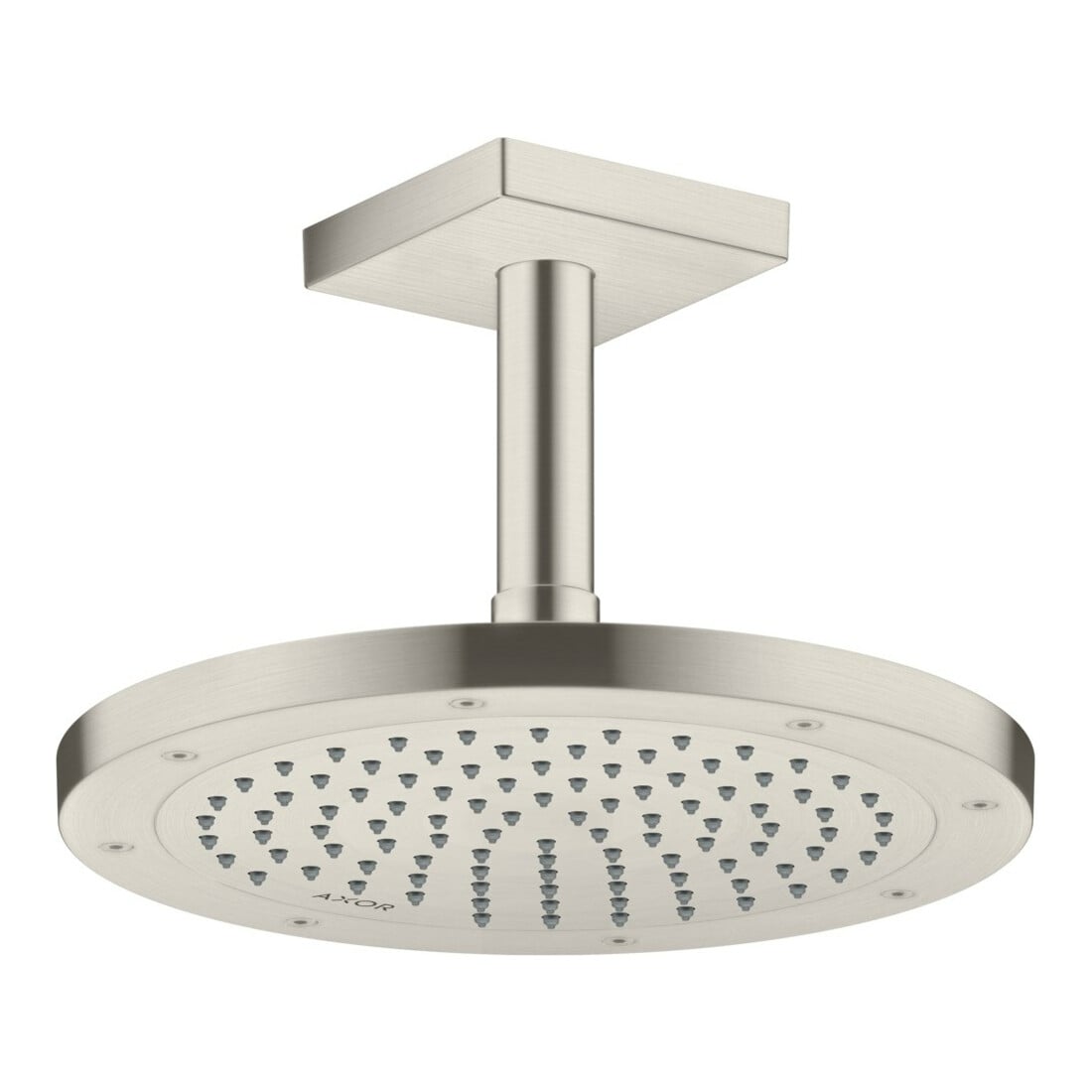 hansgrohe Axor Douche de tête EcoSmart encastrée, 245 mm, 1 jet, aspect inox