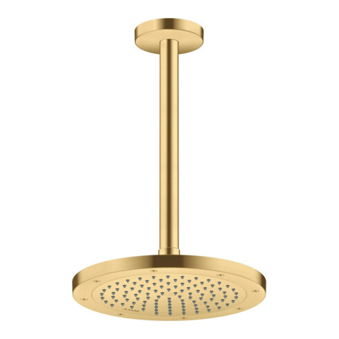hansgrohe Axor Douche de tête EcoSmart encastrée, 245 mm, 1 jet, or brossé optique