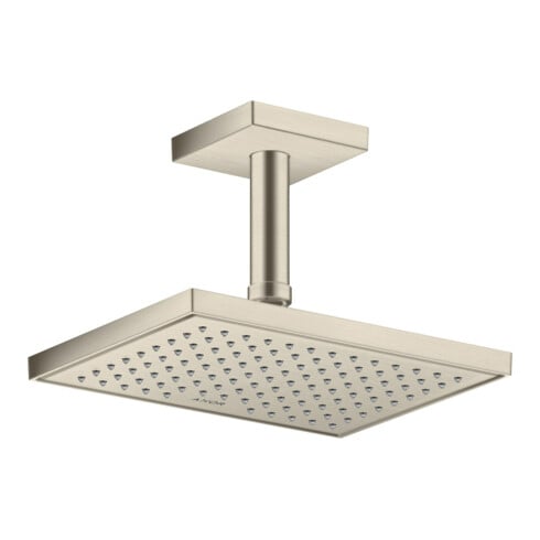 hansgrohe Axor Douche de tête EcoSmart encastrée, 245x185 mm, 1 an, inox brossé