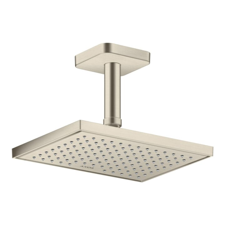 hansgrohe Axor Douche de tête EcoSmart encastrée, 245x185 mm, 1 an, inox brossé