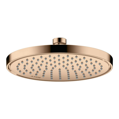 hansgrohe Axor Douche de tête EcoSmart encastrée, Ø 220 mm, 1 jet, poli or rose