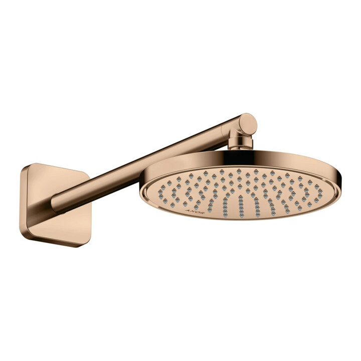 hansgrohe Axor Douche de tête EcoSmart encastrée, Ø 220 mm, 1 jet, poli or rose
