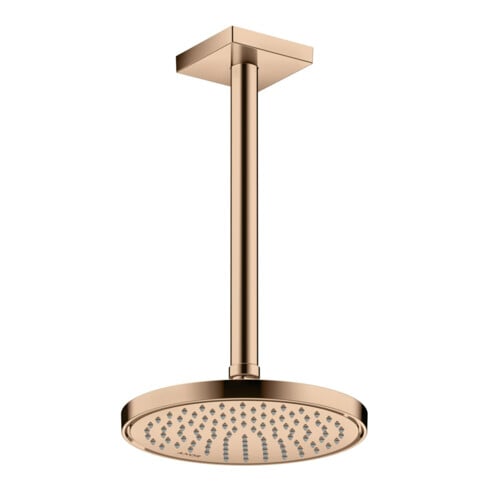 hansgrohe Axor Douche de tête EcoSmart encastrée, Ø 220 mm, 1 jet, poli or rose