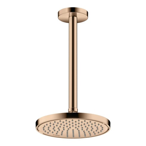 hansgrohe Axor Douche de tête EcoSmart encastrée, Ø 220 mm, 1 jet, poli or rose