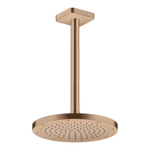 hansgrohe Axor Douche de tête EcoSmart encastrée, Ø 245 mm, 1 jet, brossée