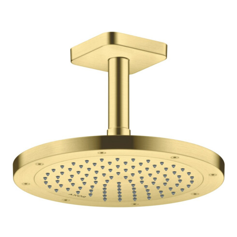 hansgrohe Axor Douche de tête EcoSmart plus, montage encastré ou mural, 245 mm, 1 jet, brossé