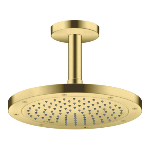 hansgrohe Axor Douche de tête EcoSmart plus, montage encastré ou mural, 245 mm, 1 jet, brossé