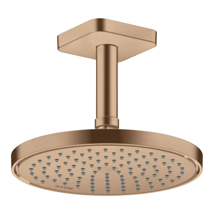 hansgrohe Axor douche de tête encastrée, 220 mm, 1 jet, brossé or