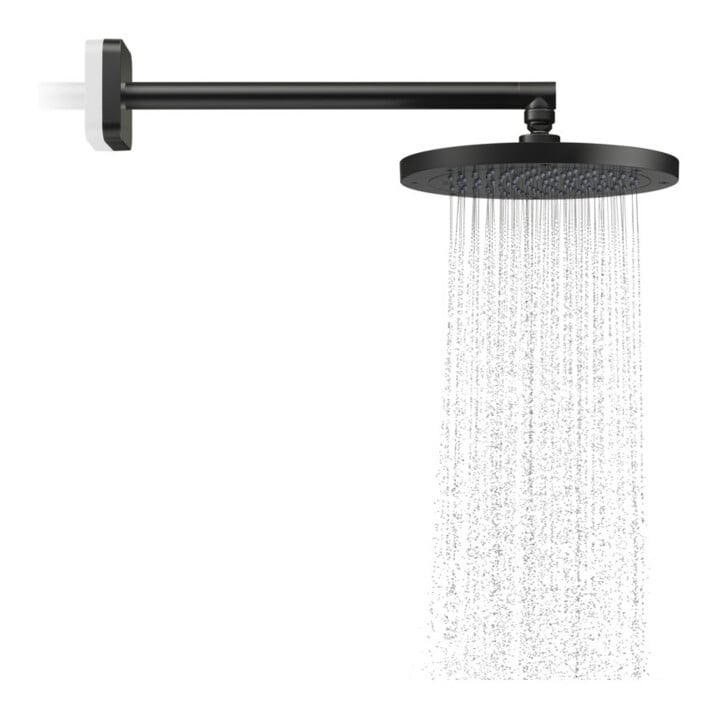 hansgrohe Axor douchette EcoSmart, installation encastrée ou murale, 245 mm, 1 an, noir mat