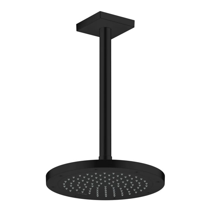 hansgrohe Axor douchette EcoSmart, installation encastrée ou murale, 245 mm, 1 an, noir mat