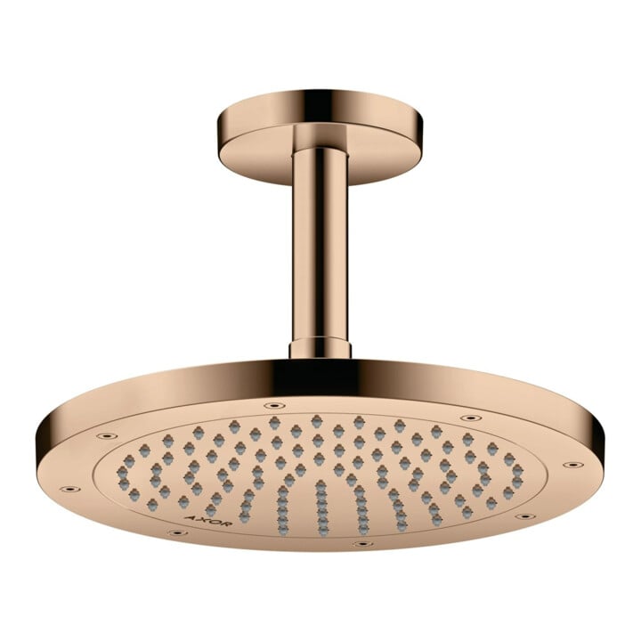 hansgrohe Axor Douchette tête EcoSmart plus, 245 mm, 1 jet, poli or rose