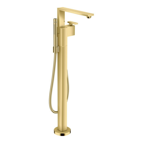 hansgrohe Axor Edge Mitigeur bain mono, bec 255 mm, sur pied, or poli optique