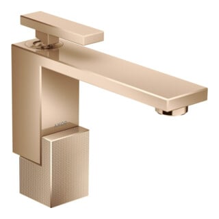 hansgrohe Axor Edge Mitigeur lavabo 130, bec 160 mm, diamanté, rouge or poli