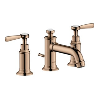 hansgrohe Axor Montreux 3 trous Robinet lavabo 143 mm, avec tirette, poli or rose
