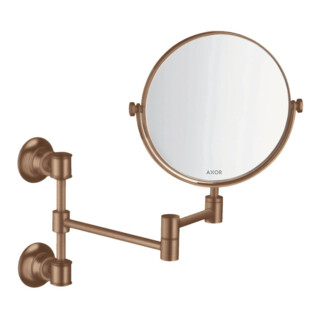 hansgrohe Axor Montreux miroir de rasage noir, inclinable, fixation murale, brossé ral