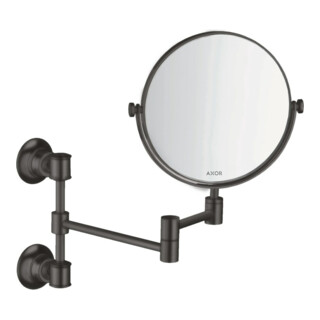 hansgrohe Axor Montreux miroir rasoir noir, inclinable, fixation murale, brossé bleu vc