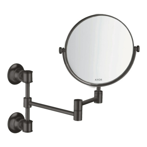 hansgrohe Axor Montreux miroir rasoir noir, inclinable, fixation murale, brossé bleu vc