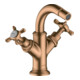 hansgrohe Axor Montreux Mitigeur bidet 2 trous A 104 mm, avec croix, tirette, bronze-1