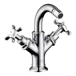 hansgrohe Axor Montreux Mitigeur bidet 2 trous A 104 mm, avec croix, tirette, chromé