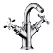 hansgrohe Axor Montreux Mitigeur bidet 2 trous A 104 mm, avec croix, tirette, chromé