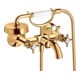 hansgrohe Axor Montreux Mitigeur évier 2 poignées AP, L 224 mm, avec poignées croisillon, poli or brillant-1