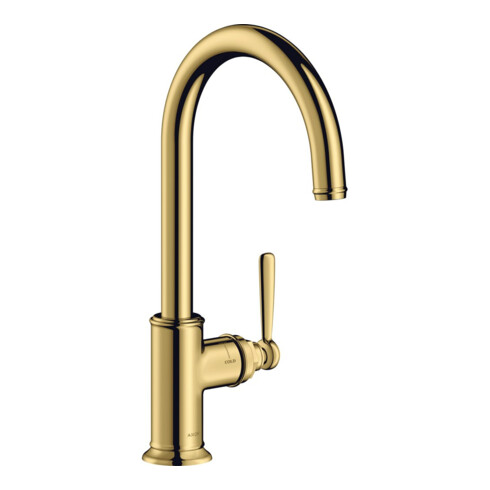 hansgrohe Axor Montreux Mitigeur évier 260 avec bec pivotant, optique or poli