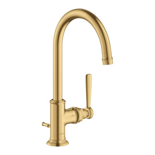 hansgrohe Axor Montreux Mitigeur lavabo 210 A 175 mm, avec tirette, or brossé optique
