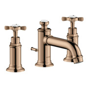 hansgrohe Axor Montreux Mitigeur lavabo 3 trous 143 mm, avec croix, tirette, or pâle
