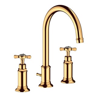 hansgrohe Axor Montreux Mitigeur lavabo 3 trous 180 175 mm, avec croix, tirette, chromé brillant