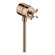 hansgrohe Axor Montreux Robinet d'arrêt avec clapet anti-retour, croix, or rouge poli