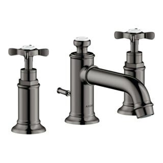 hansgrohe Axor Montreux Robinet lavabo 3 trous 143 mm, avec croix, tirette, bleu po vc