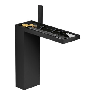 hansgrohe Axor MyEdition A Mitigeur lavabo mono 230 mm, avec bonde push-open, sans plaque, mat noir