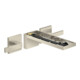 hansgrohe Axor MyEdition Kit complet Robinet lavabo 3 trous, chromé mat, sans plaque, inox brossé-1
