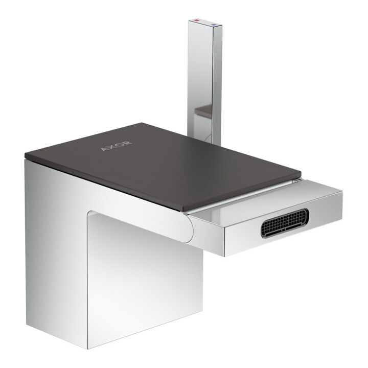 hansgrohe Axor MyEdition plaque 117x82 mm, chrome noir brossé, métal