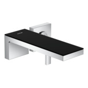 hansgrohe Axor MyEdition Robinet mitigeur lavabo encastré, A 221 mm, avec plaque, chrome/verre noir brillant