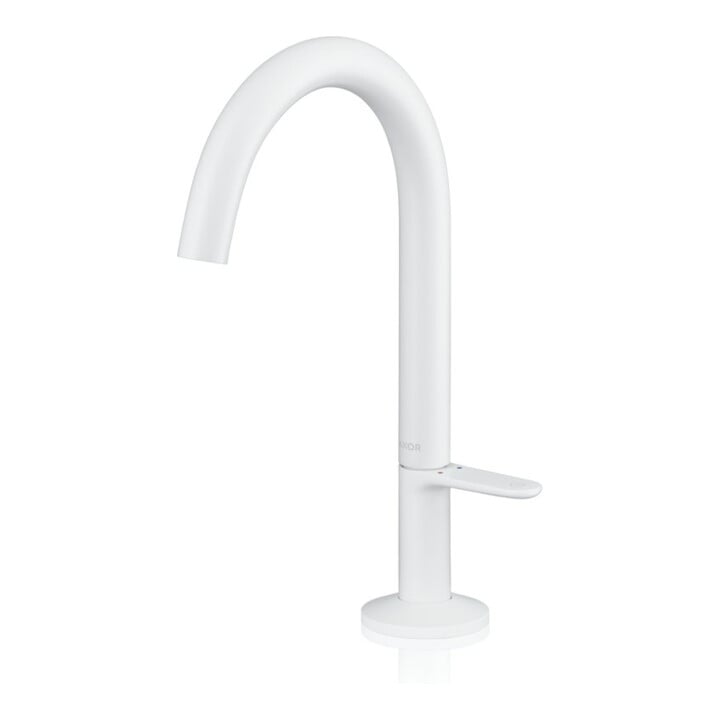 hansgrohe Axor One Mitigeur lavabo 170, bec 140 mm, vidage push-open, blanc mat