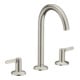 hansgrohe Axor One Mitigeur lavabo 3 trous 170 A 140 mm, avec vidage poussoir, avec HG, finition ES-1