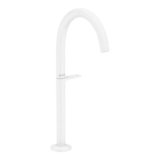hansgrohe Axor One Mitigeur lavabo mono 260 Sel. 165 mm, avec vidage poussoir, blanc mat